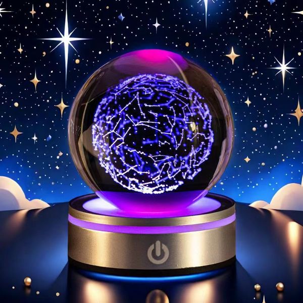 Night Crystal Ball Ornaments
