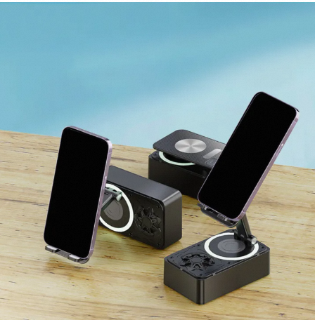 3-in-1 Wireless Speaker Phone Stand & Power Bank
