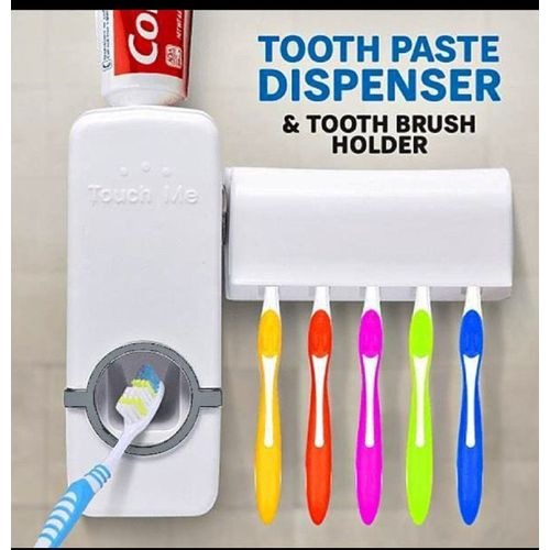 Toothpaste Dispenser With Brash Holder