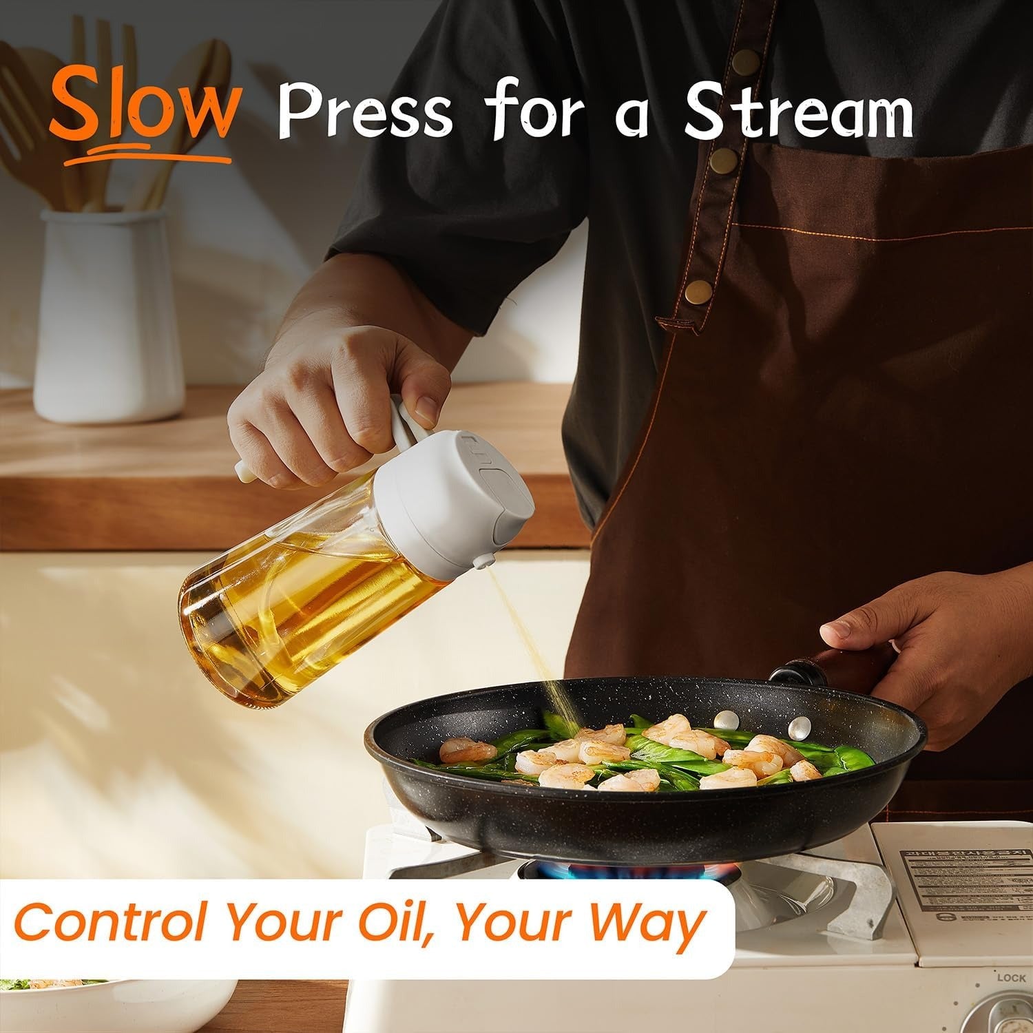 Oil Spray Bottle 2-in-1