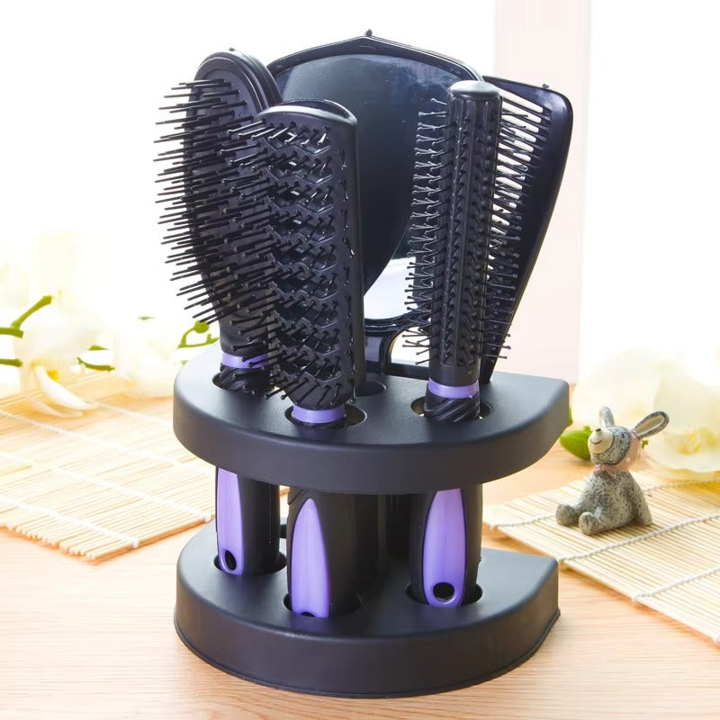 5 in 1 Pack Comb Hair Brush Holder Set