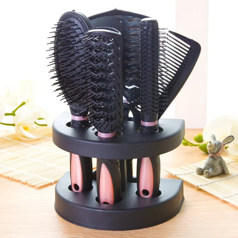 5 in 1 Pack Comb Hair Brush Holder Set