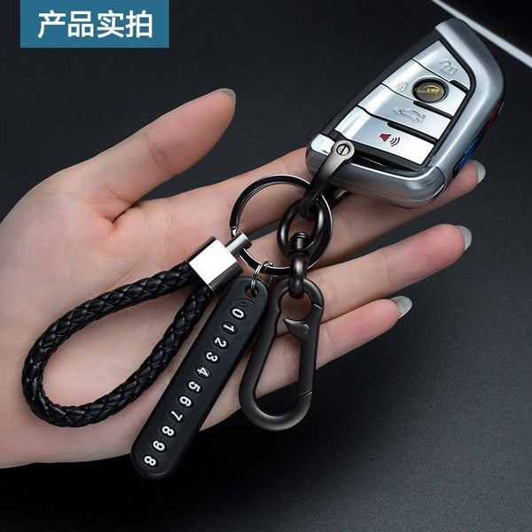 Number Plate Braided Rope Car Key