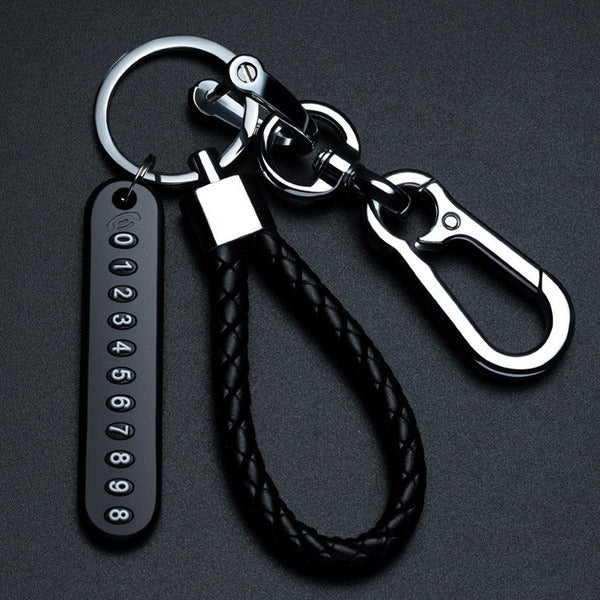 Number Plate Braided Rope Car Key